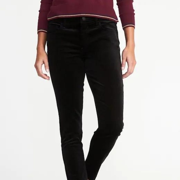 Mid-Rise Rockstar Super Skinny Velvet Pants - Picture 1 of 2